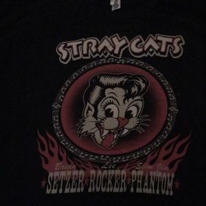 Stray cats concert T-shirt.